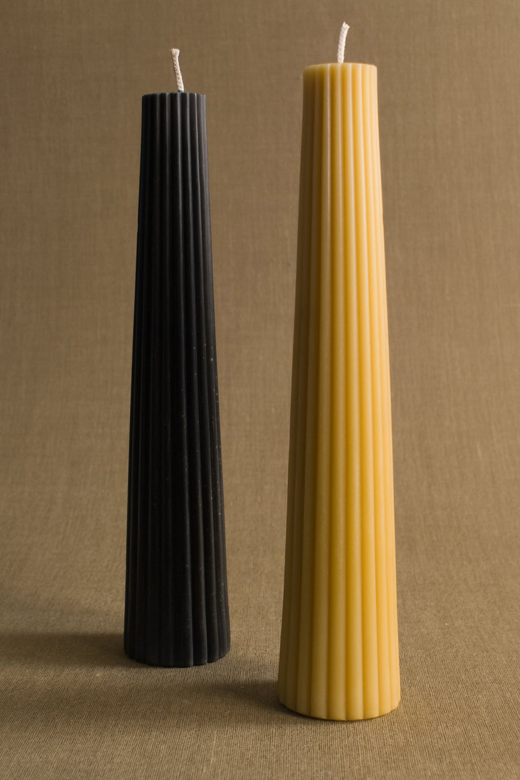 Taper Candles :: Fluted Pillar Candle, Antique