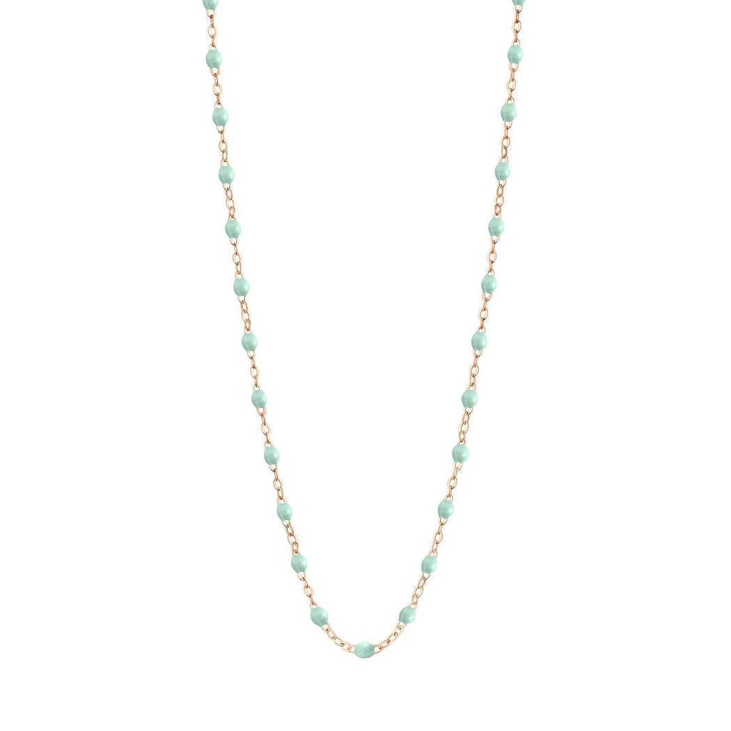 16 Inch Classic Gigi Pink Resin Yellow Gold Necklace | Ylang 23